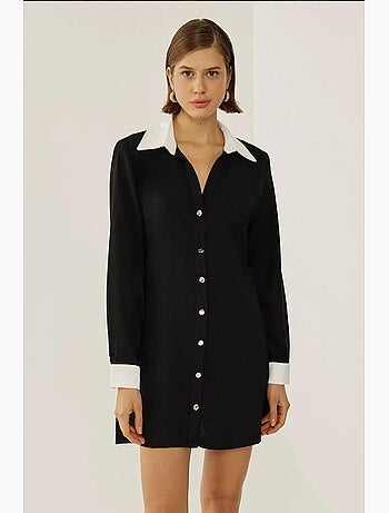 Vestido camisero abotonado hiccup