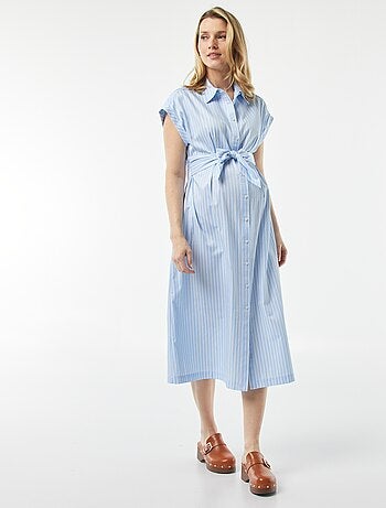 Vestido camisero anudable de premamá
