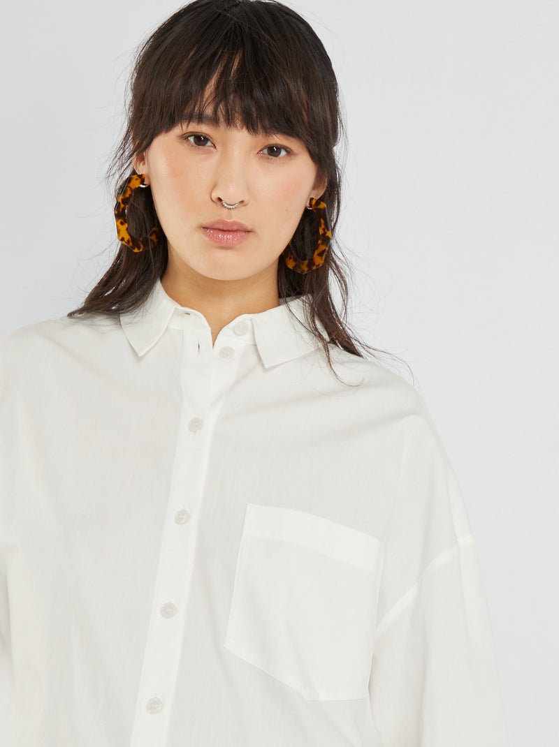 Vestido camisero Blanco - Kiabi