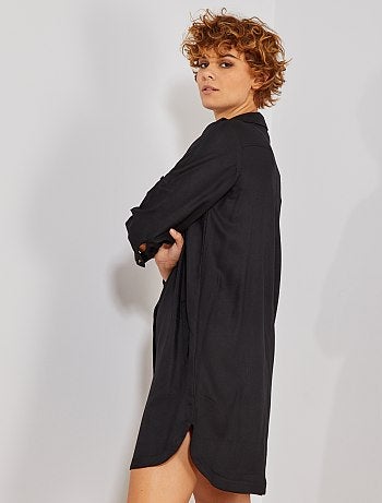 Vestido camisero con bolsillos - Kiabi