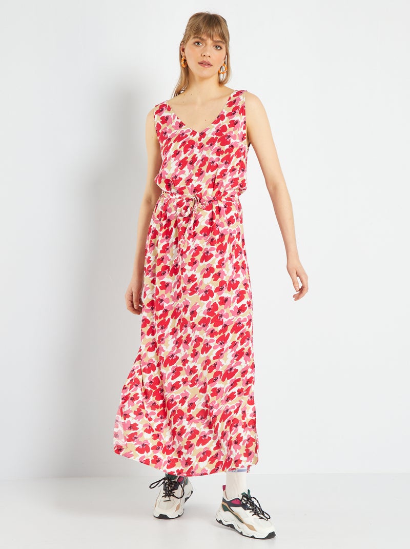 Vestido camisero con cinturón anudable 'JDY' ROSA - Kiabi