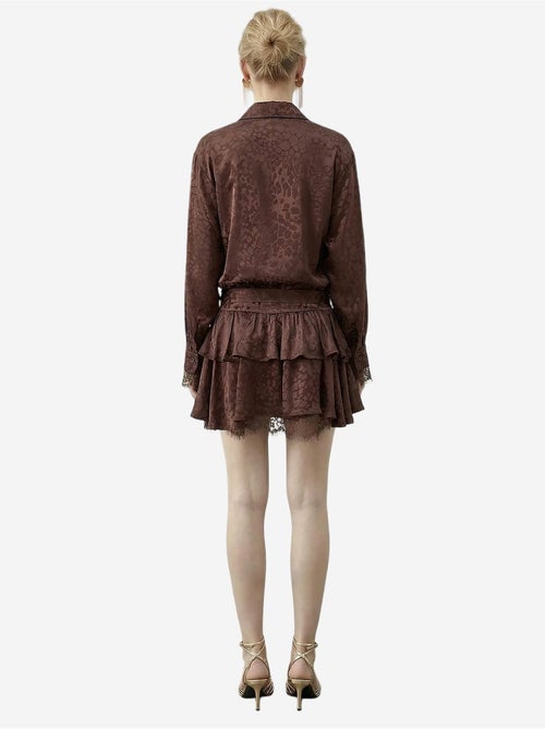 Vestido camisero con estampado de leopardo y cinturón de lucci - Kiabi