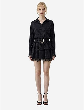 Vestido camisero con estampado de leopardo y cinturón de lucci