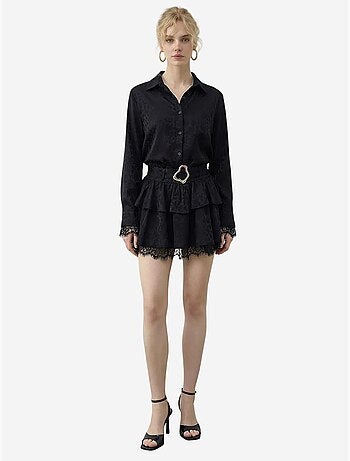 Vestido camisero con estampado de leopardo y cinturón de lucci