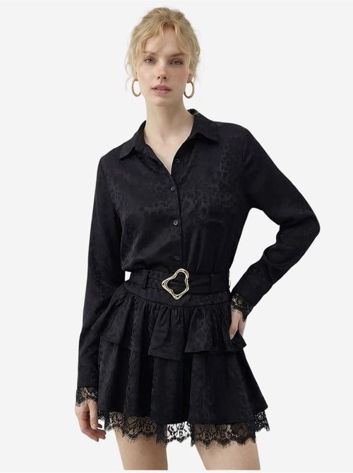 Vestido camisero con estampado de leopardo y cinturón de lucci - Kiabi Vestido camisero con estampado de leopardo y cinturón de lucci - Kiabi