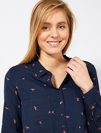 Vestido camisero con motivos - Kiabi