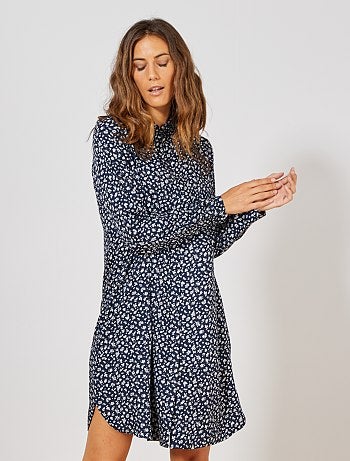 Vestido camisero de lunares - Kiabi