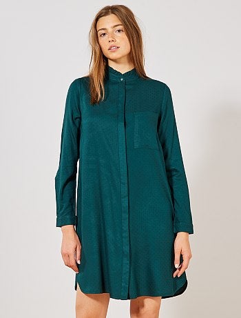 Vestido camisero de lunares - Kiabi