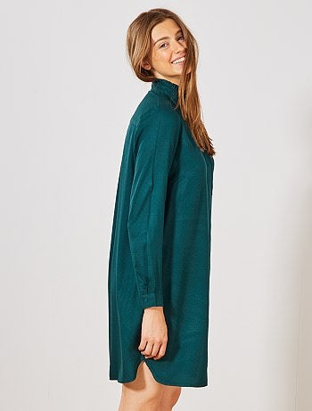 Vestido camisero de lunares - Kiabi