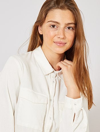 Vestido camisero de pana - Kiabi