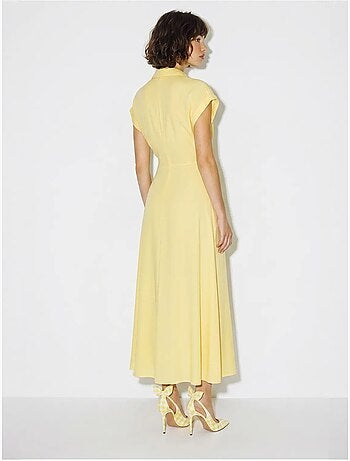 Vestido camisero de popelina con cinturón lucci