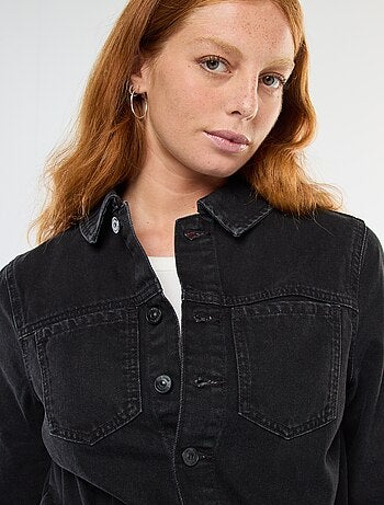 Vestido camisero de denim