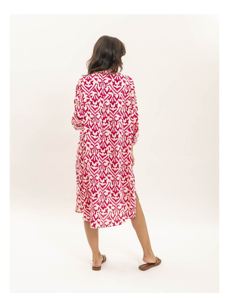Vestido camisero estampado IRVINIE Rosa - Kiabi