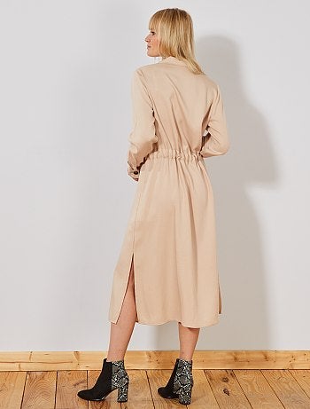 Vestido camisero largo - Kiabi