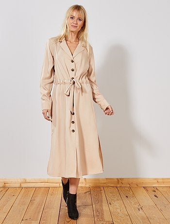 Vestido camisero largo - Kiabi