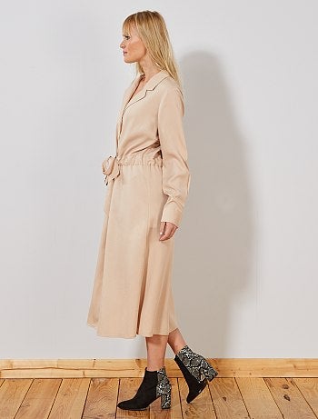 Vestido camisero largo - Kiabi