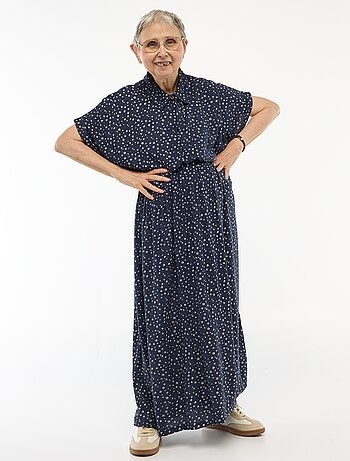 Vestido camisero largo leopardo - colección fácil de poner