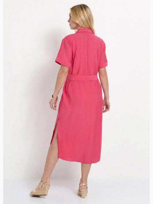Vestido camisero largo de manga corta - Afibel - Kiabi