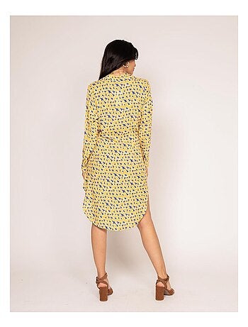 Vestido camisero largo estampado IGIRL