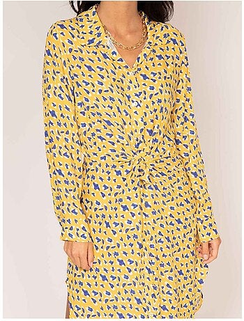 Vestido camisero largo estampado IGIRL