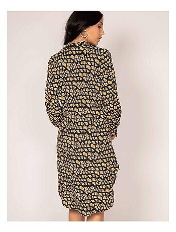 Vestido camisero largo estampado IGIRL