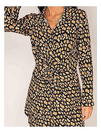Vestido camisero largo estampado IGIRL
