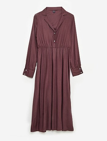 Vestido camisero largo fácil de poner