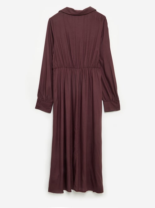 Vestido camisero largo fácil de poner - Kiabi