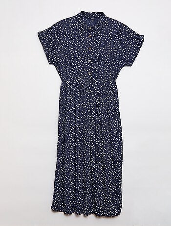 Vestido camisero largo leopardo - Fácil de Poner