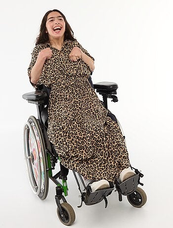 Vestido camisero largo leopardo - Fácil de Poner