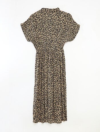 Vestido camisero largo leopardo - So Easy