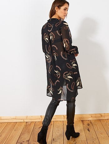 Vestido camisero largo - Kiabi