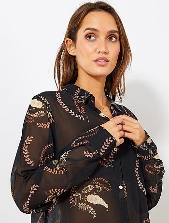 Vestido camisero largo - Kiabi