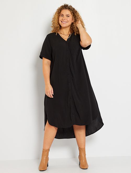 Mujer New Look Vestido Camisero Semilargo Con Cinturón De Negro | Vestidos  · The Missing Blog