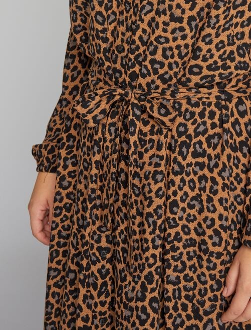 Vestido leopardo mujer