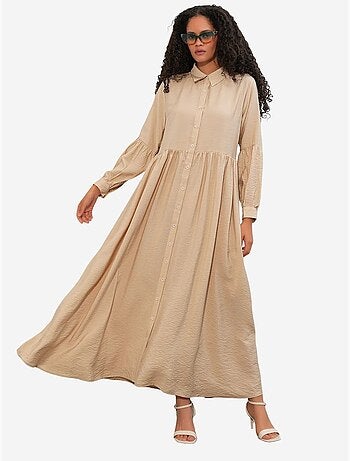 Vestido camisero maxi de corte holgado bdart