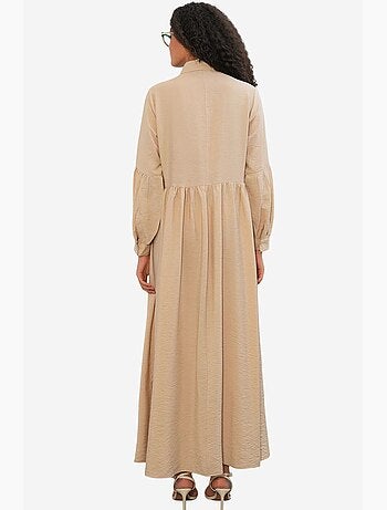 Vestido camisero maxi de corte holgado bdart