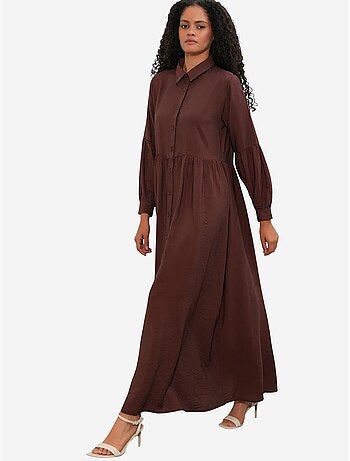 Vestido camisero maxi de corte holgado bdart