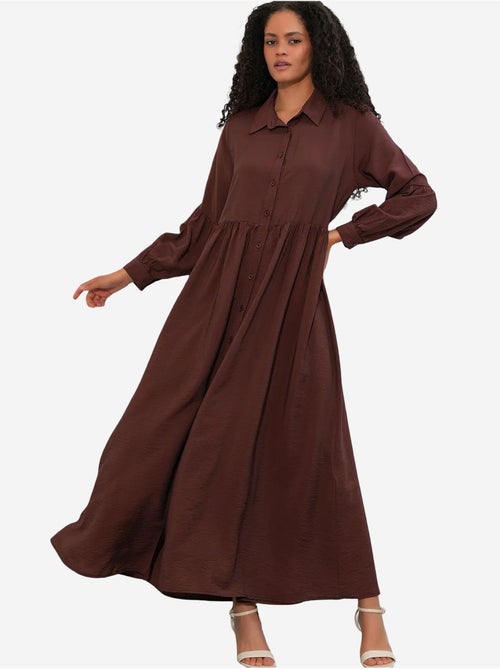 Vestido camisero maxi de corte holgado bdart - Kiabi