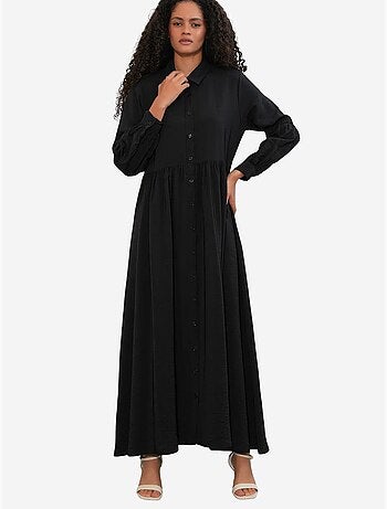 Vestido camisero maxi de corte holgado bdart