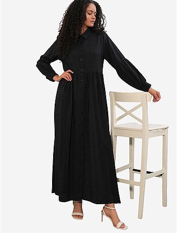 Vestido camisero maxi de corte holgado bdart