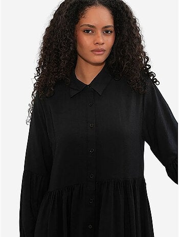 Vestido camisero maxi de corte holgado bdart