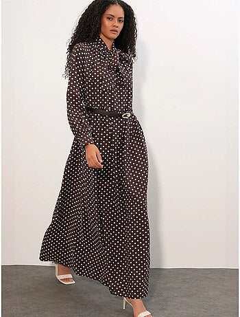 Vestido camisero maxi de lunares bdart