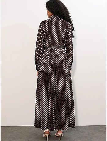 Vestido camisero maxi de lunares bdart