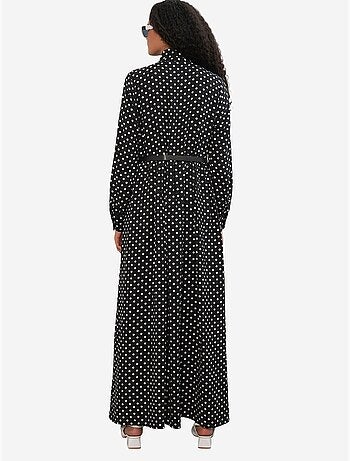 Vestido camisero maxi de lunares bdart