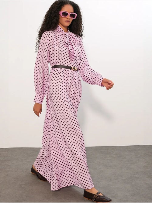 Vestido camisero maxi de lunares bdart - Kiabi Vestido camisero maxi de lunares bdart - Kiabi