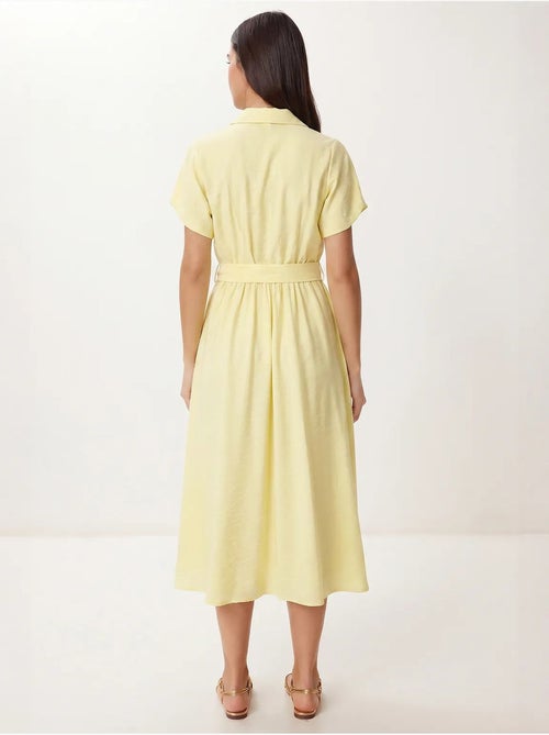 Vestido camisero midi de popelina con cinturón istanbul - Kiabi Vestido camisero midi de popelina con cinturón istanbul - Kiabi