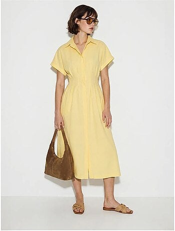 Vestido camisero midi entallado lucci