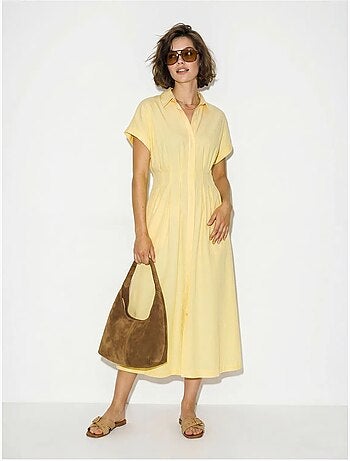 Vestido camisero midi entallado lucci