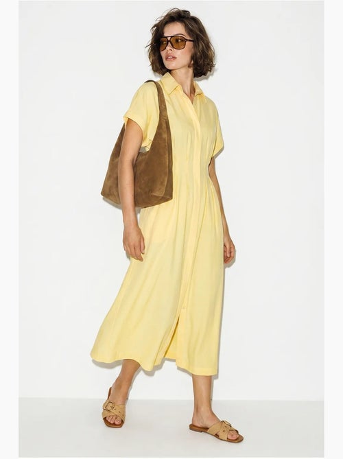 Vestido camisero midi entallado lucci - Kiabi Vestido camisero midi entallado lucci - Kiabi